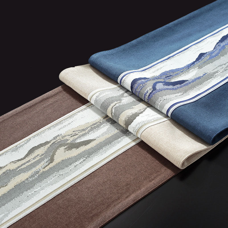 Chinese Style Table Runner Solid Linen Cotton Cover Waterproof Tablecloth