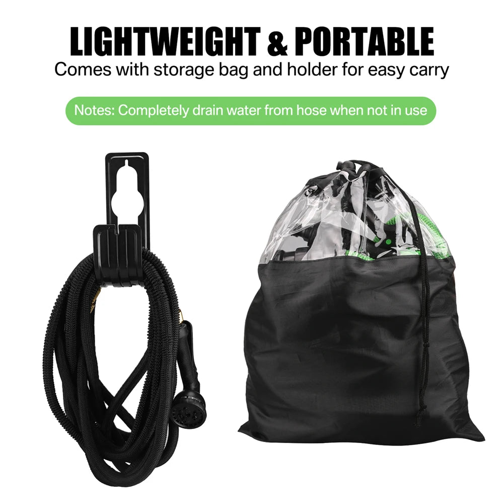 Expandable Garden Hose with Metal Connectors — High Pressure