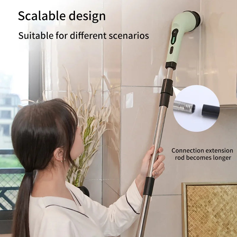 9-in-1 Electric Spin Scrubber Cleaning Brush Set