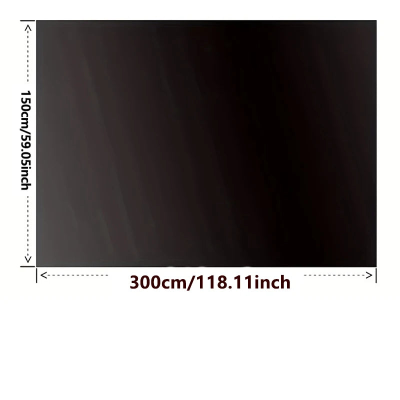 Blackout Window Film — No-Drill DIY Curtain Shade, 95–98% Light Block