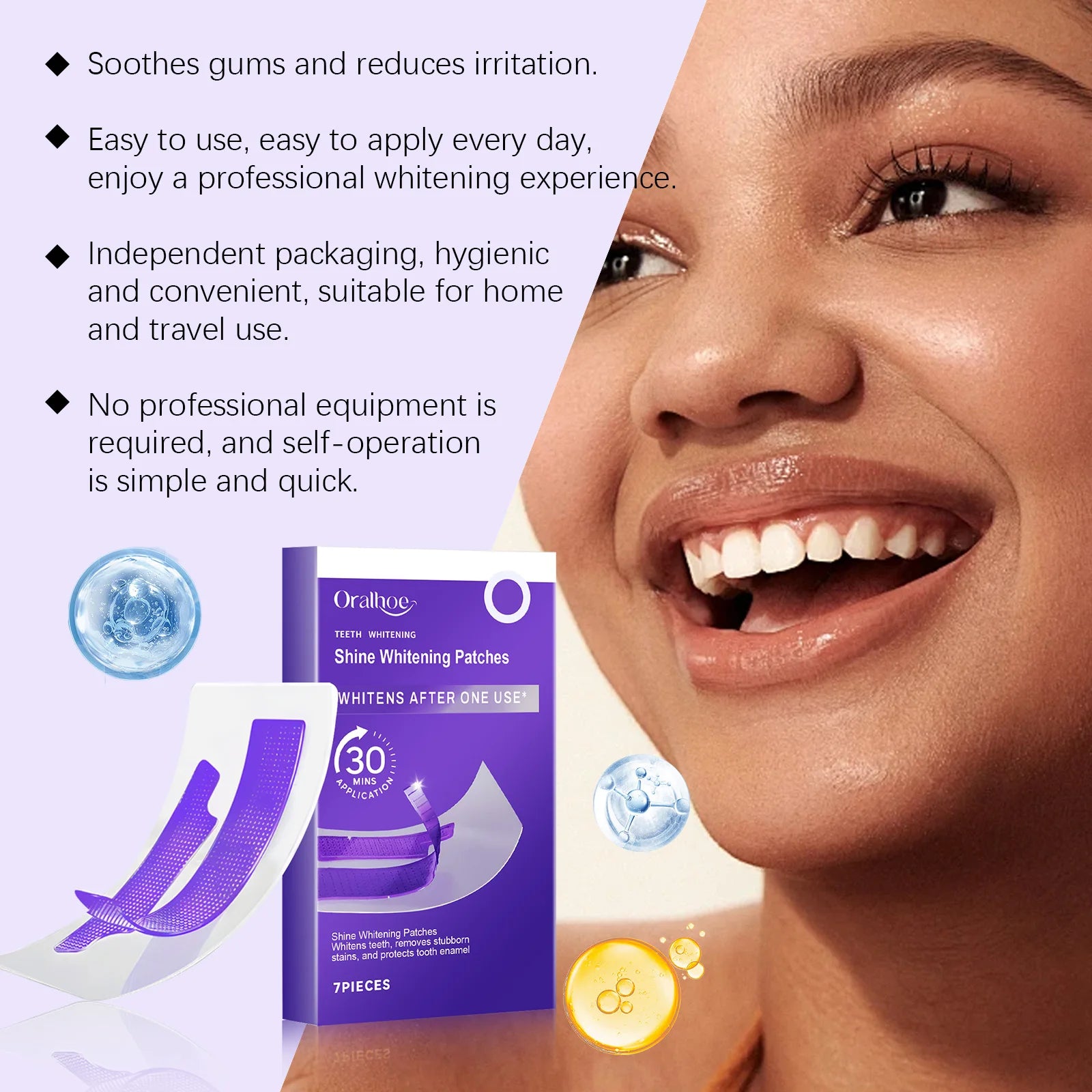 Purple Teeth Whitening Strips – Enamel-Safe Whitening & Sensitivity Reduction