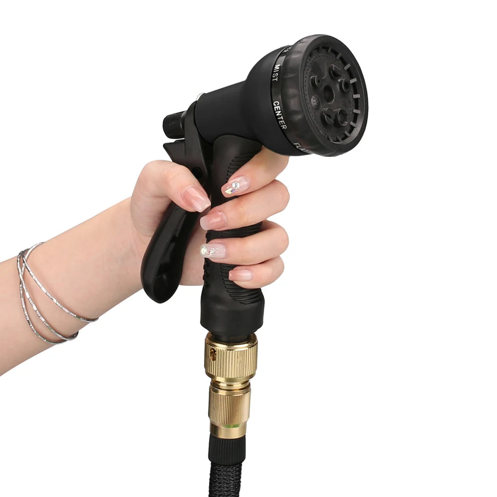 Expandable Garden Hose with Metal Connectors — High Pressure