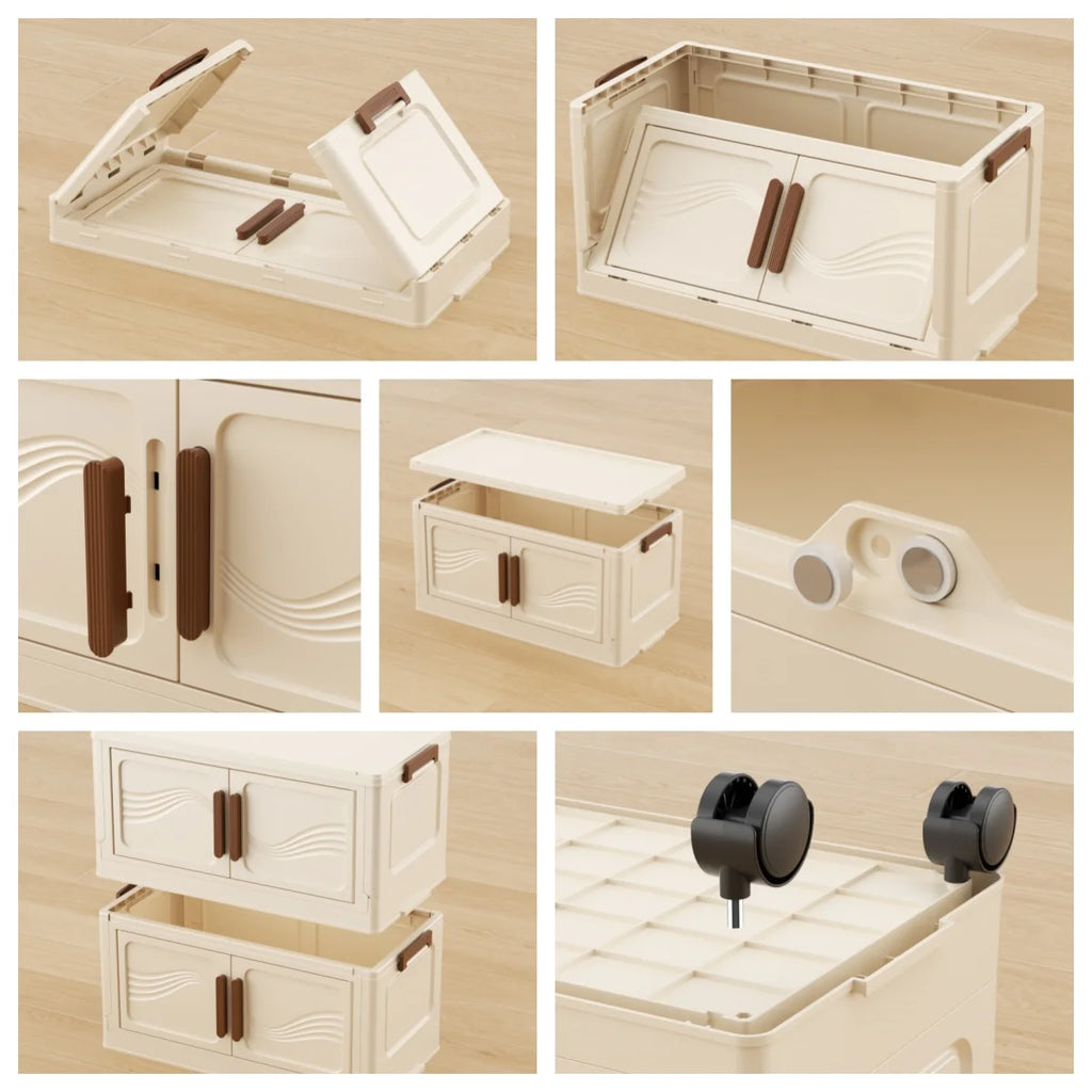 Foldable Storage Cabinet with Clear Door | 3, 4 & 5 Tier