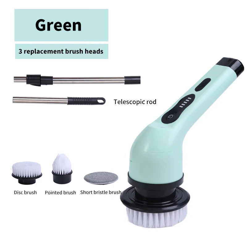 9-in-1 Electric Spin Scrubber Cleaning Brush Set