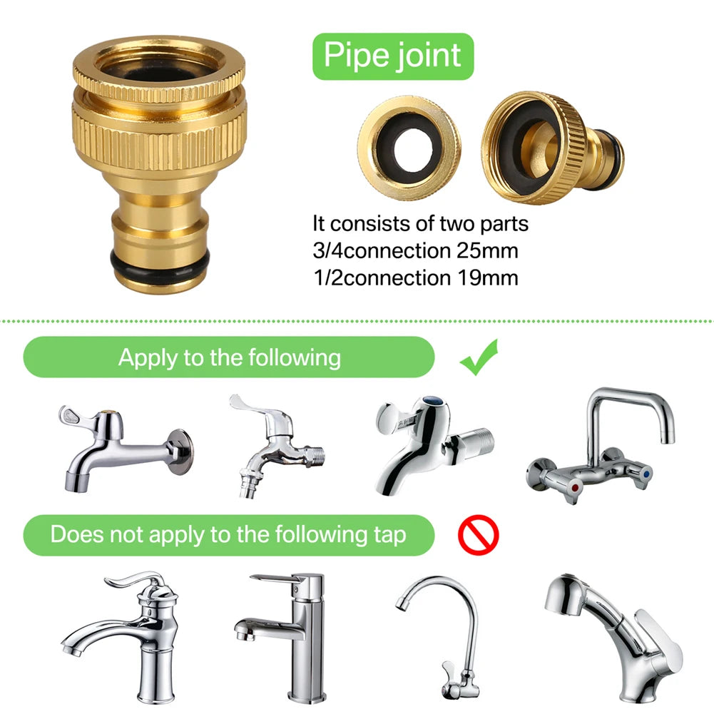 Expandable Garden Hose with Metal Connectors — High Pressure