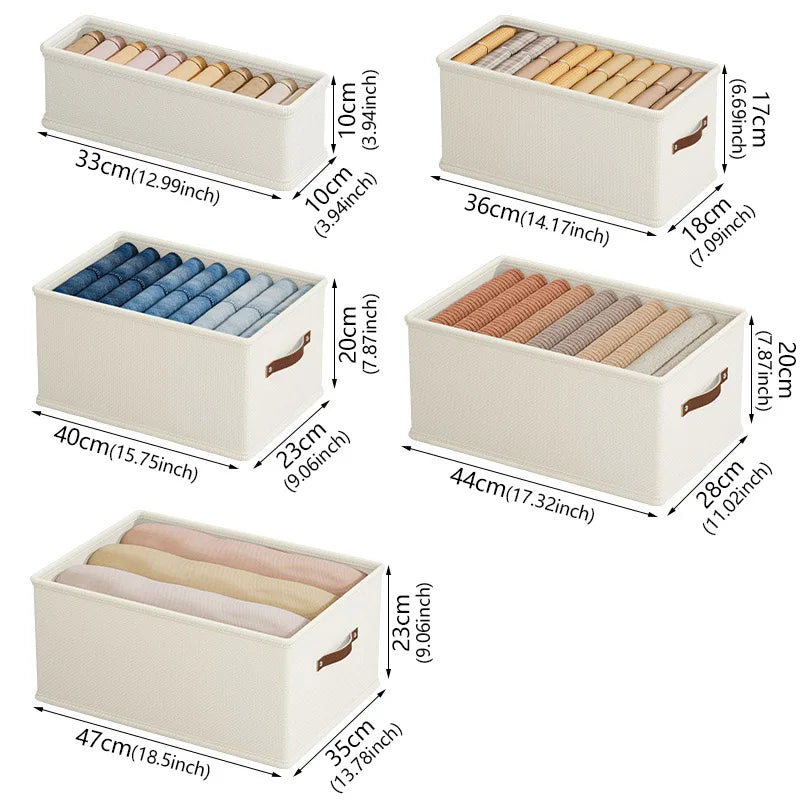 Oxford Fabric Storage Box | Foldable Wardrobe Organiser