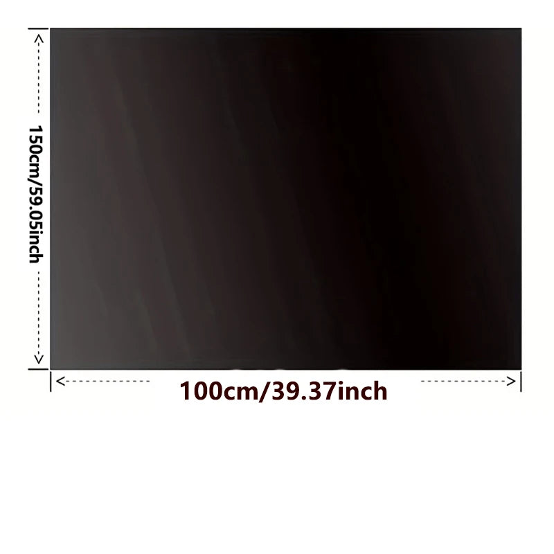 Blackout Window Film — No-Drill DIY Curtain Shade, 95–98% Light Block