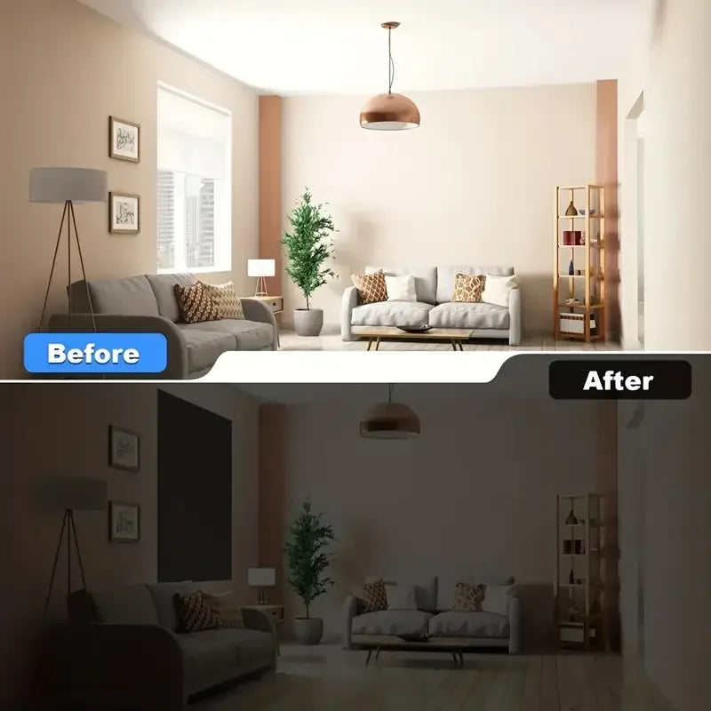 Blackout Window Film — No-Drill DIY Curtain Shade, 95–98% Light Block