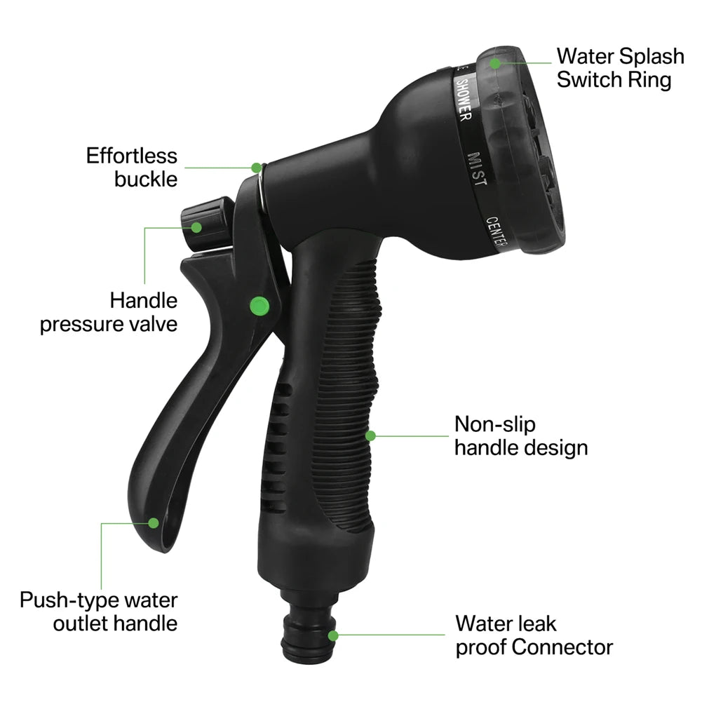Expandable Garden Hose with Metal Connectors — High Pressure